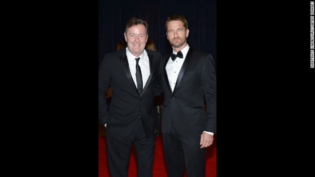 CNN host Piers Morgan and actor Gerard Butler attend the dinner.