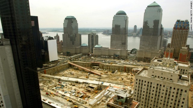 Cleanup continues on August 27, 2002, nearly a year after the attacks.