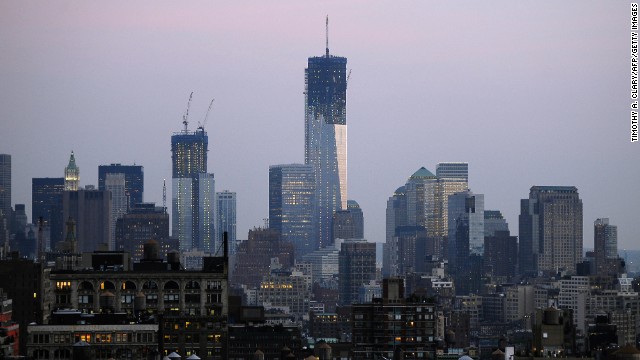 Weather delayed the morning delivery of the final two sections of a 408-foot spire to the top of One World Trade Center on Monday, April 29, according to the Port Authority of New York and New Jersey. 