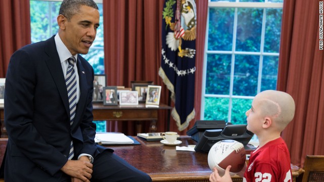 Photo: Seven-year-old football star visits White House