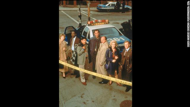 <strong>"NYPD Blue" (1993)</strong>: Steven Bochco's gritty crime drama broke past established network limits for language and nudity -- and also paid attention to character.