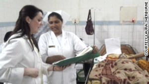 Laura Sherburne is helping train nurses at Dhaka Medical College Hospital. Many of the victims of the building collapse were taken there for treatment.