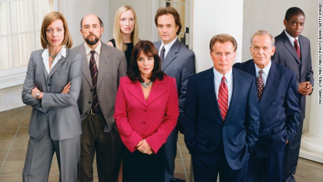 <strong>"The West Wing" (1999)</strong>: Aaron Sorkin partisans may prefer "SportsNight," but his series about a bold president and his energetic staff won awards and strong ratings.