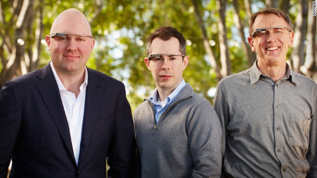 Tech investors Marc Andreessen, Bill Maris and John Doerr model Google Glass in this image provided by the company. What kind of fashion statement are they making? One thing is certain: They are also featured in the Tumblr blog.