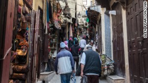 The narrow streets of Morocco\'s souks are filled with hagglers, hustlers, mule-drivers and motor scooters.