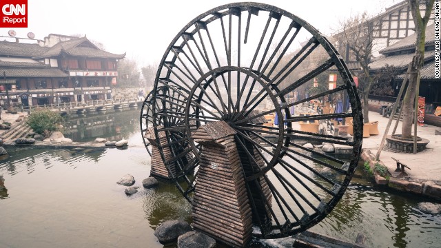 Water mills stand in the historic town of <a href='http://ireport.cnn.com/docs/DOC-919418'>Huanglongxi</a>. "I felt like I was back to the olden days," said Ter Chieng Chuan. "The unique infrastructure really impressed me." 