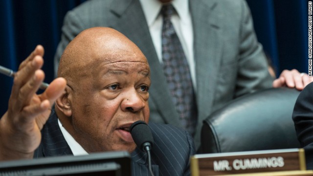 Rep. Elijah Cummings of Maryland, the ranking Democrat on the committee, left, speaks as Chairman Darrell Issa, R-California, listens. Committee Democrats accused Republicans of engaging in a "smear" campaign.