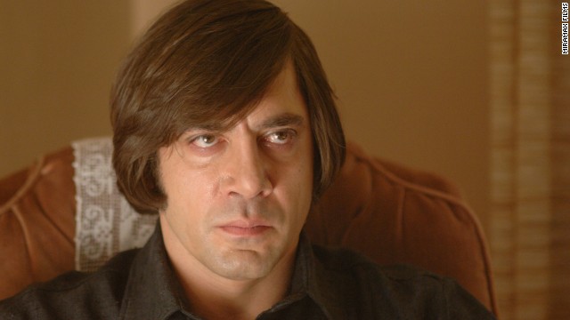 Javier Bardem's Anton Chigurh, from the 2007 film "No Country For Old Men," is one of the best villains as far as we're concerned. Directed and written by Ethan and Joel Coen, the cat-and-mouse thriller also stars Tommy Lee Jones and Josh Brolin.