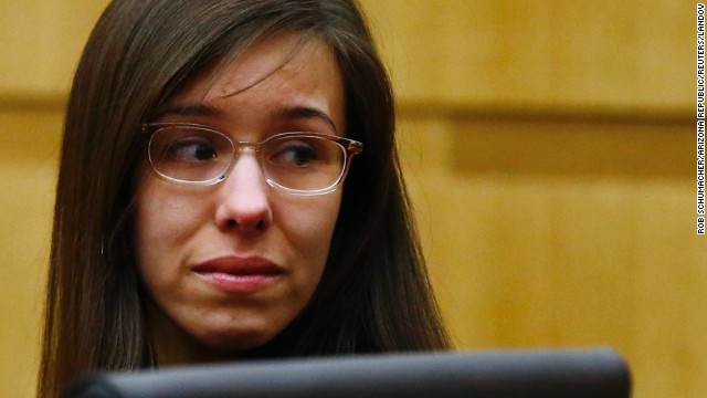 Jodi Arias reacts on Wednesday, May 8, after an Arizona jury found her guilty of first-degree murder for killing Travis Alexander in June 2008. The conviction means Arias could face the death penalty. Her trial has taken many turns and revealed a story of sex and violence.