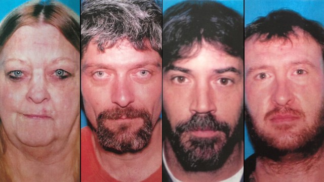 From left, Katherine Burton, Shawn Burton, Aaron Cross and Thomas Smith were found dead in a Waynesville, Indiana home.