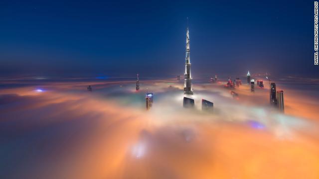 Photographer Daniel Cheong spent the past six months photographing the record-breaking skyline of Dubai, UAE, at just the right moments. Burj Khalifa, the world's tallest building at 2,722 feet, is seen here from the 79th floor of the Index Tower.