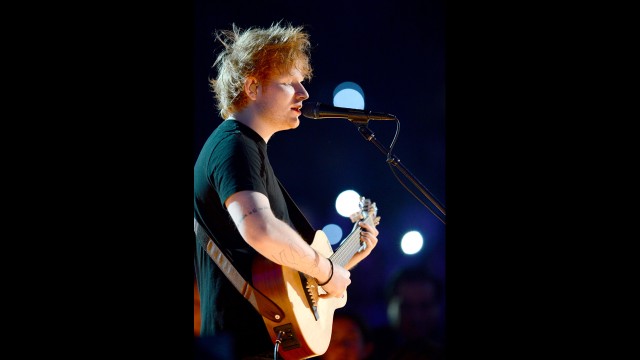 Ed Sheeran performs.