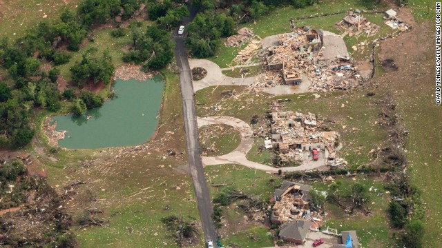 A group of homes was reduced to rubble.