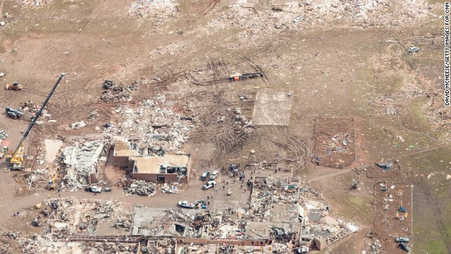 Rescuers and first responders immediately began searching through the rubble of structures on May 20.