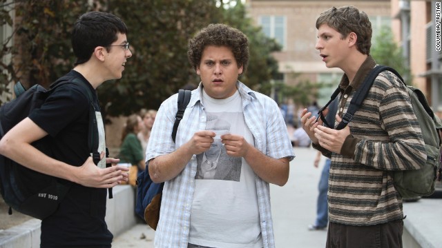 <strong>"Superbad" (2007)</strong>: A buddy movie set amid the drama of high school, Jonah Hill had a breakout role along with Michael Cera and "McLovin'" Christopher-Mintz Plasse as they portrayed a trio of uncool kids whose use of a fake IDs sets off the night of their lives.