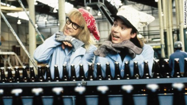 <strong>"Wayne's World" (1992)</strong>: Another comedy with roots in "Saturday Night Live," Dana Carvey and Mike Myers influenced a generation -- and generated plenty of catchphrases -- as local public access talk show hosts Garth and Wayne.