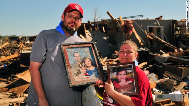 Thomas and Lisa Jones located some family photos of them and their son, Anthony.