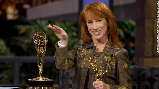 Comedian Kathy Griffin, a self-described "militant atheist," made her position clear with a controversial <a href='http://transcripts.cnn.com/TRANSCRIPTS/0709/17/lkl.01.html'>Emmy Award acceptance speech in 2007</a>. "A lot of people come up here and they thank Jesus for this award," she said. "I want you to know that no one had less to do with this award than Jesus. He didn't help me a bit. ... So all I can say is suck it, Jesus. This award is my god now."