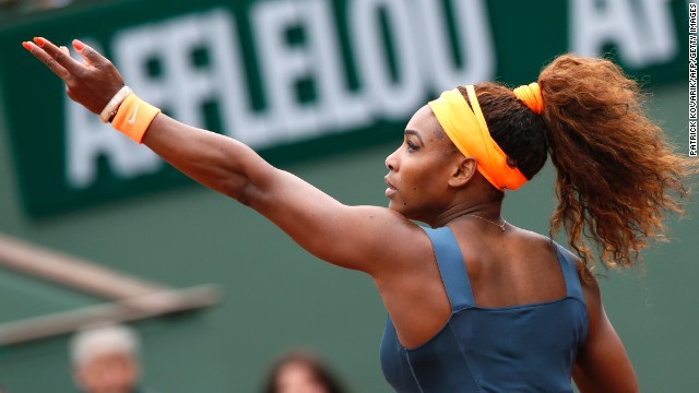 Serena Williams enjoyed the first round of this year's French Open more than last year. 