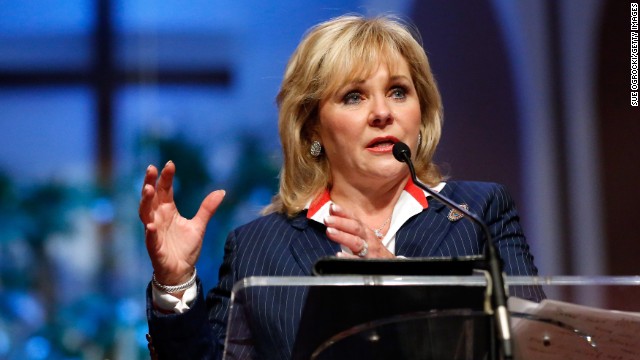 Oklahoma Gov. Mary Fallin addresses the audience on May 26.