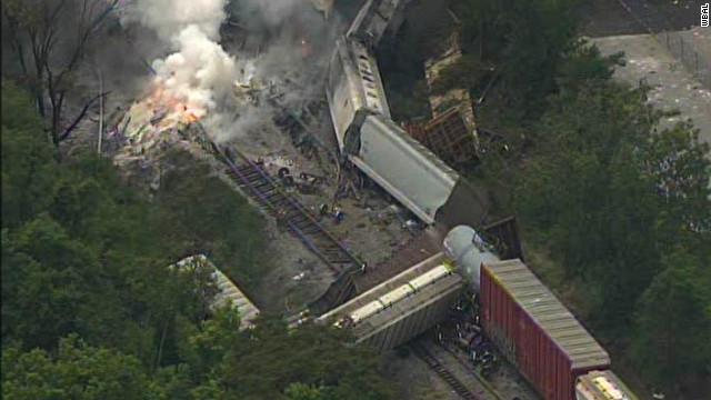 Un tren de carga descarrila en Maryland y obliga a evacuar la zona