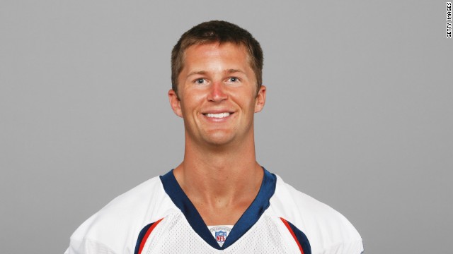 Cullen Finnerty, a former star college quarterback who was briefly on NFL team rosters, was found dead on Tuesday, May 28, near Baldwin, Michigan. The 30-year-old had gone missing two days earlier while on a fishing trip, his alma mater, Grand Valley State University, tweeted. Here, Finnerty appears while on the Denver Broncos, a team that he signed with in 2008.