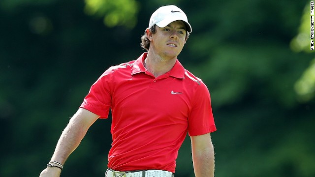 Rory McIlroy hit a number of wayward shots during his opening round of 78 at the Memorial in Ohio.