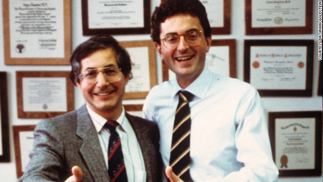 Goldstein, left, and Dr. Francesco Montorsi in the 1980s. Goldstein currently edits the <a href='http://onlinelibrary.wiley.com/journal/10.1111/(ISSN)1743-6109/issues' target='_blank'>Journal of Sexual Medicine</a>, and Montorsi, an Italian urologist, edits the journal <a href='http://www.europeanurology.com/' target='_blank'>European Urology</a>.