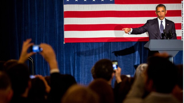 President Obama speaks at a Chicago event Wednesday to raise money for Democratic candidates in the midterms. 