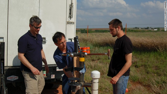 From left, Carl Young, Tim Samaras and his son Paul Samaras were killed Friday, May 31, while following a tornado in El Reno, Oklahoma, relatives told CNN on Sunday. Their work tracking tornadoes was featured on the former Discovery Channel show "Storm Chasers."