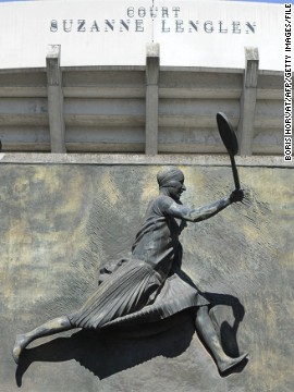 Lenglen never played at Roland Garros, which was built after she retired in 1927, but the second show court there has since been named after her -- and the statue outside commemorates one of her most iconic action images. 