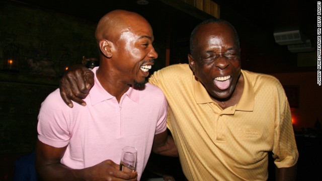 Jones, right, with ex-basketball player Greg Anthony at a 2006 charity event in New York. In later years, Jones was a radio host and a spokesman for the blood pressure drug Atacand, and he started the <a href='http://www.deaconjones.com/' target='_blank'>Deacon Jones Foundation</a> to mentor inner-city high school students.