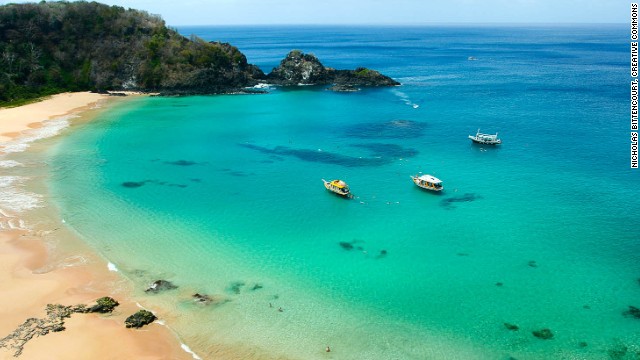 Often voted Brazil's best beach, Praia do Sancho is accessible only via ladders attached to the cliff face or by boat.