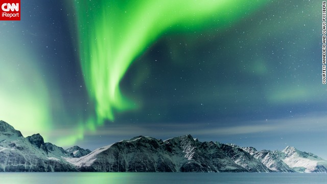 The Northern Lights dance over the Lyngen Alps. See more spectacular images of the phenomenon on <a href='http://ireport.cnn.com/docs/DOC-945438'>CNN iReport</a>.