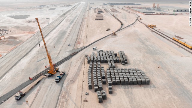 The 1,200 kilometer Etihad Rail network will extend across the desert hinterland of the United Arab Emirates, costing a cool $11 billion and enhancing freight and passenger transport infrastructure across the country.