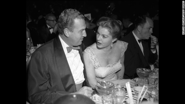 Williams with Gage at the Golden Globe Awards on February 27, 1956. 