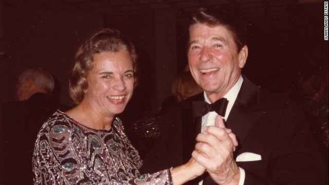 Supreme Court Justice Sandra Day O'Connor dances with President Ronald Reagan at Sunnylands, a 200-acre estate in Rancho Mirage, California, in this undated photo from the retreat. It has been the site of many presidential and celebrity visits through the years, including a planned meeting there Friday by President Barack Obama and Chinese President Xi Jinping.