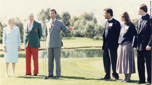 Prince Charles holds a news conference in 1986.