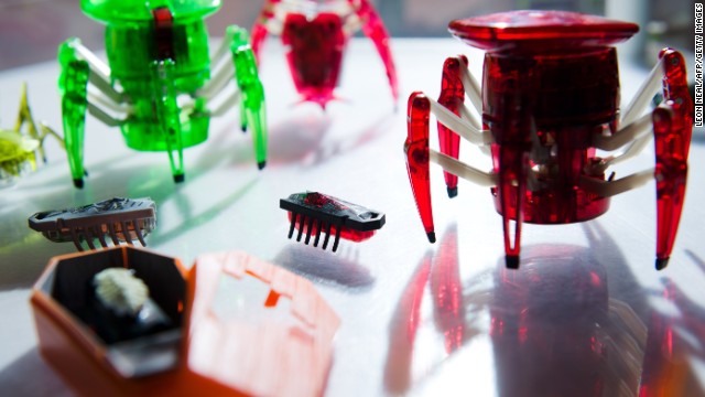 The Hexbug line of bug-bots became popular in 2009. They feature miniature battery-powered creepy-crawlies that are actually simple robots.