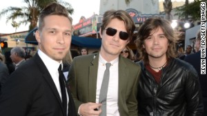 Isaac, Taylor and Zac Hanson in California, in May.