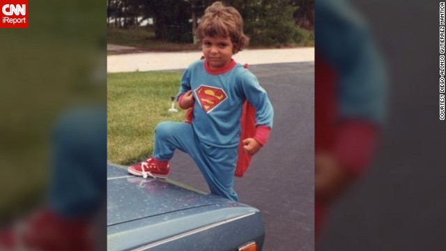 As a child, <a href='http://ireport.cnn.com/docs/DOC-984390'>Diego-Alonso Mantica's</a> memories of Superman started when he first wore his blue and red Superman pajamas, which you can see here in his 1986 photo outside his home in Miami. But as he got older, Mantica says Superman became something more for him. "He 'ignited' me, and turned on the dormant rationale that we humans have five senses, while the reality is otherwise. We, too, can have 'superhuman' abilities," he said. "He is admired by kids because innately, we human beings choose good over evil."