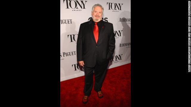 Harvey Fierstein, Broadway veteran and Tony nominee for "Kinky Boots," arrives for the show.