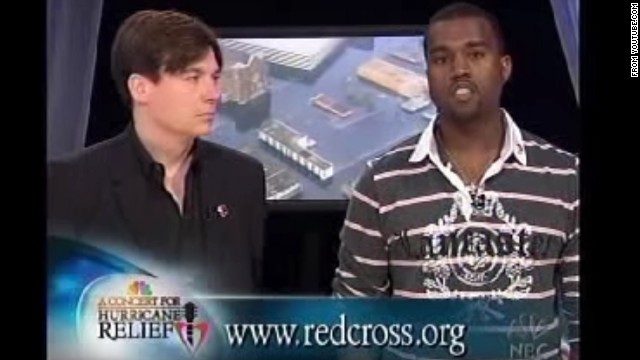 <strong>September 2005: </strong>If you didn't know by September 2005 that Kanye is not the type to stick to the script, <a href='http://www.youtube.com/watch?v=9pVTrnxCZaQ' >he proved it during a relief telethon</a> for Hurricane Katrina victims. Speaking alongside Mike Myers, 'Ye memorably started ad-libbing, leading to a phrase that still hasn't lived down its infamy: "George Bush doesn't care about black people."