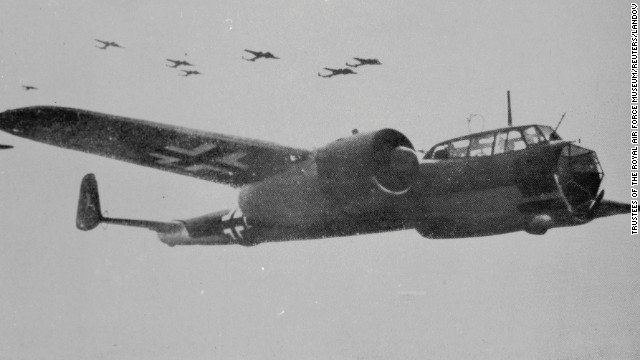 A German Luftwaffe Dornier 17 bomber is seen in flight in this undated World War II era archive photo provided by the Royal Air Force Museum.