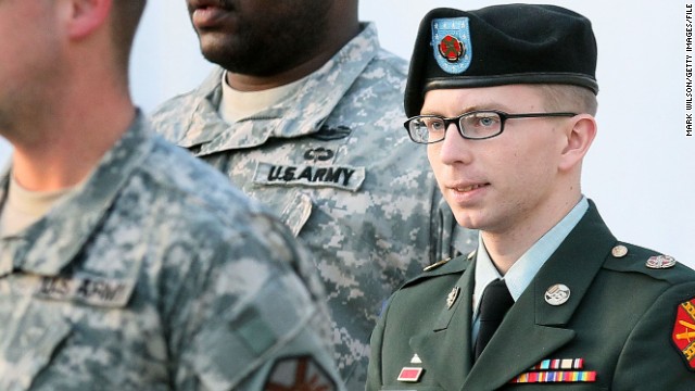 <a href='http://www.cnn.com/2013/06/02/us/manning-court-martial'>Army Pfc. Bradley Manning</a> is accused in the largest leak of classified documents in U.S. history. His court-martial began on June 3. He has pleaded guilty to 10 of 22 charges against him and could face up to two decades in jail. He has pleaded not guilty to the most serious charge - that of aiding U.S. enemies, which carries the potential for a life sentence. At a February proceeding, Manning read a statement detailing why and how he sent classified material in 2010 to <a href='http://www.cnn.com/2013/06/03/world/wikileaks-fast-facts'>WikiLeaks</a>, a group that facilitates the anonymous leaking of secret information.