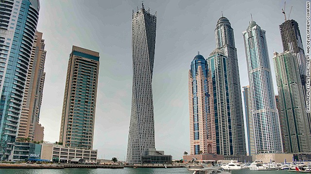 The structure stands at 307 meters high with each floor rotated by 1.2 degrees.