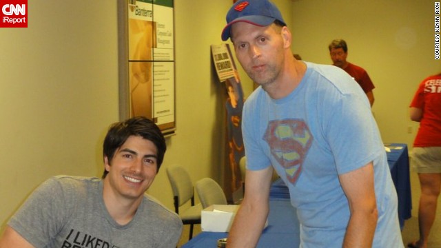 <a href='http://ireport.cnn.com/docs/DOC-987137'>Kenny Rich</a> travels from the small town of Clarkton, Missouri, to the Metropolis event each year, and has met many of the "Superman" celebrities there over the years, such as "Superman Returns" star Brandon Routh. His tight-knit community of Superman fans pitched in to donate parts of their collections to a<a href='http://www.stltoday.com/news/local/metro/stolen-superman-collection-returned-suspect-in-jail/article_ca023a0b-df7b-5f2d-b86e-6b5c2327b04f.html' > fellow fan</a> after his Superman collection was stolen.