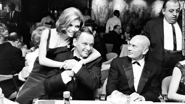 Frank Sinatra and daughter Nancy (with Yul Brynner), 1965.