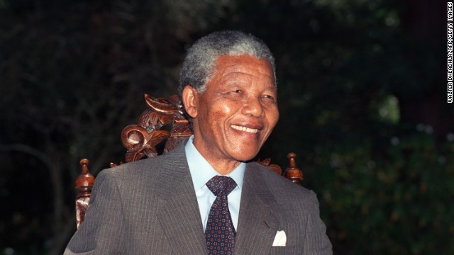  Nelson Mandela holds his first press conference after his release from jail, February 12,1990, in Cape Town, South Africa. 