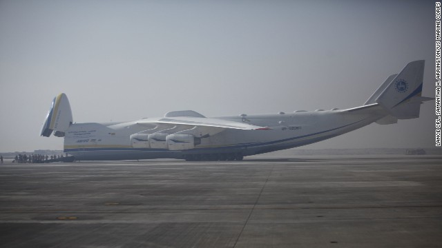 The six-engine Antonov An-225 cargo jet is widely acknowledged as the largest plane in the world. It's been spotted recently in Houston, Texas, Moses Lake, Washington; and over Chicago. 
